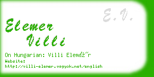 elemer villi business card